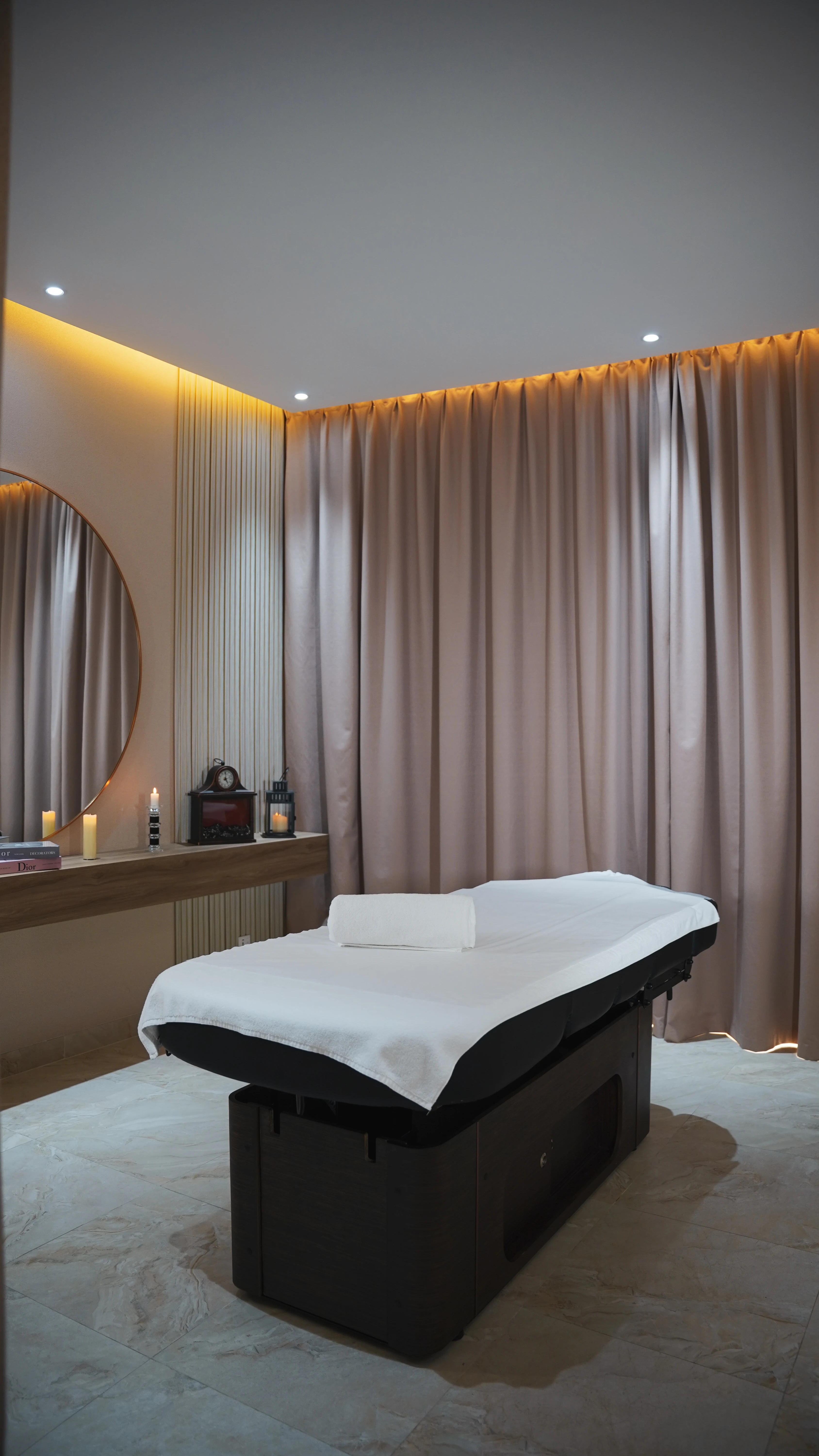 Luxury massage treatment room at The Boss Spa Dubai